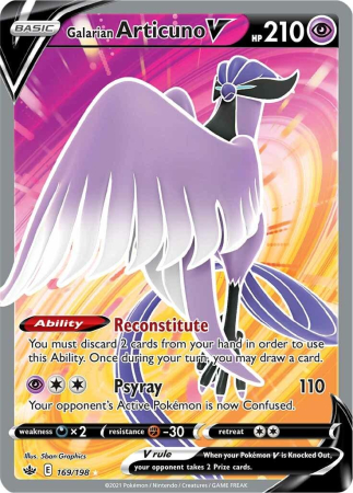 RAW Cards - Galarian Articuno V (CRE169) - NM | Pokemon Chilling Reign
