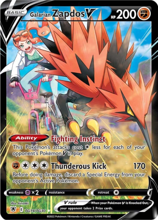 Pokemon SWSH: Astral Radiance - Galarian Zapdos V (ASR TG19) - NM | Pokemon Astral Radiance