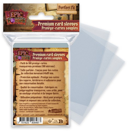 TCG Accessories - EPIC FORGE Card sleeves - Perfect Fit (64*89 mm) x100 (50 microns)