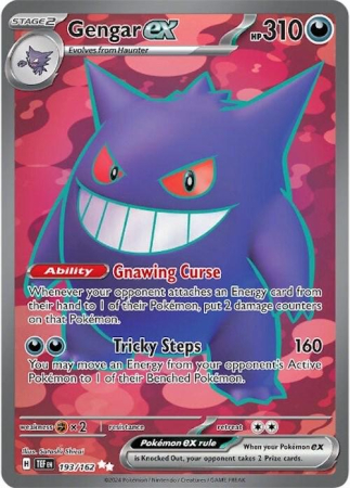 RAW Cards - Gengar ex (TEF193) - NM | Pokemon Temporal Forces