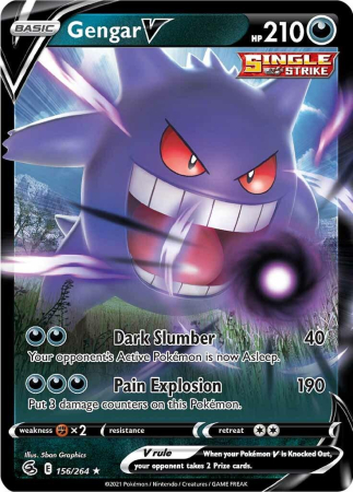 RAW Cards - Gengar V (FST156) - NM | Pokemon Fustion Strike