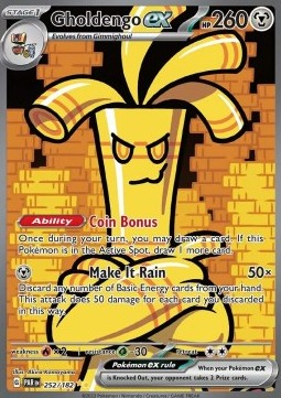 RAW Cards - Gholdengo ex (PAR252) - NM | Pokemon Paradox Rift