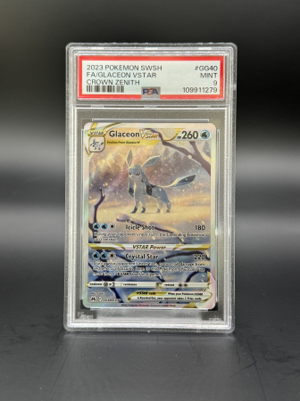 Pokemon SWSH: Crown Zenith - Glaceon VSTAR (CRZ GG40) - Graded PSA 9 [MINT] | Pokemon Crown Zenith Trainer Gallery