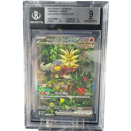 GRADED Cards - Gouging Fire (TEF204) - Graded BGS 8.5 [NM-MT+] | Pokemon Temporal Forces