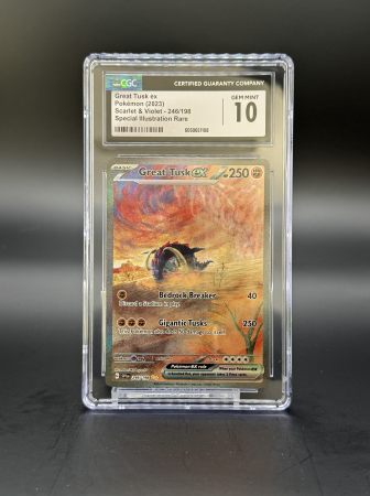 CGC Cards - Great Tusk ex (SVI 246) | Graded CGC 10 [GEM MINT] - Pokemon Scarlet & Violet Base Set