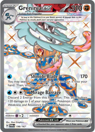 Cartonase - Greninja ex (TWM198) - NM | Pokemon Twilight Masquerade