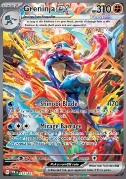 RAW Cards - Greninja ex (TWM214) - NM | Pokemon Twilight Masquerade