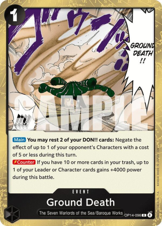 RAW Cards - Ground Death (OP14-096) (V.1) - NM | One Piece Legacy of the Master