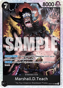 Cartonase - Marshall.D.Teach (ST27-005) - NM | One Piece TCG: Starter Deck Black Marshall.D.Teach