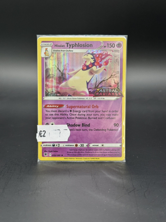 RAW Cards - Hisuian Typhlosion (ASR052) sealed GAMESTOP STAMPED - NM | Pokemon Astral Radiance