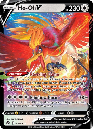 RAW Cards - Ho-Oh V (SIT140) - NM | Pokemon Silver Tempest