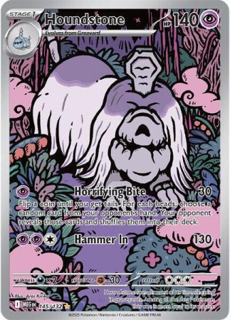 RAW Cards - Houndstone (MEG145) - NM | Pokemon Mega Evolutions