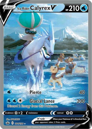 RAW Cards - Ice Rider Calyrex V (CRE164) - NM | Pokemon Chilling Reign