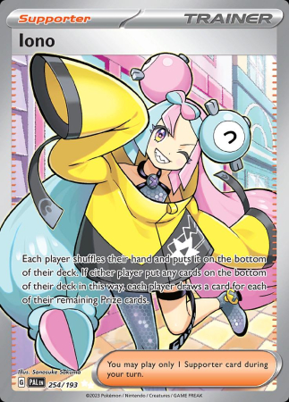 RAW Cards - Iono (PAL254) - NM | Pokemon Paldea Evolved