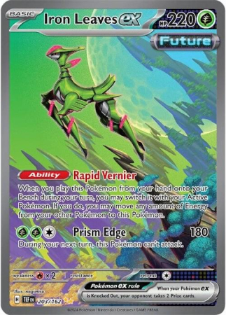 RAW Cards - Iron Leaves ex (TEF203) - NM | Pokemon Temporal Forces