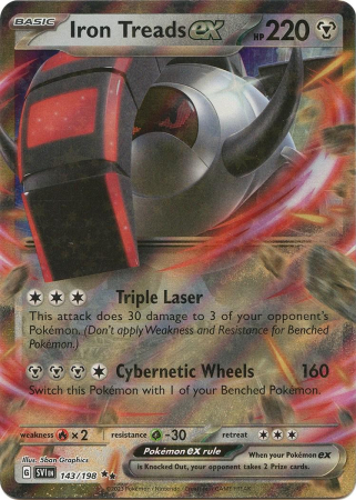 RAW Cards - Iron Treads ex (SVI143) - NM | Pokemon Scarlet & Violet Base Set