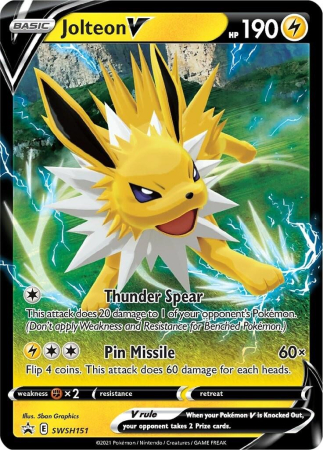 RAW Cards - Jolteon V (SWSH151) - NM | Pokemon SWSH Black Star Promos