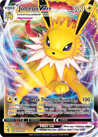 RAW Cards - Jolteon Vmax (EVS051) - NM | Pokemon Evolving Skies