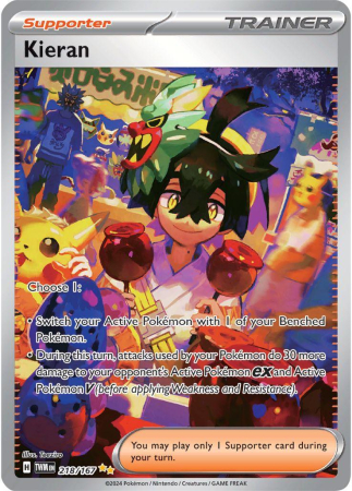 RAW Cards - Kieran (TWM218) - NM | Pokemon Twilight Masquerade