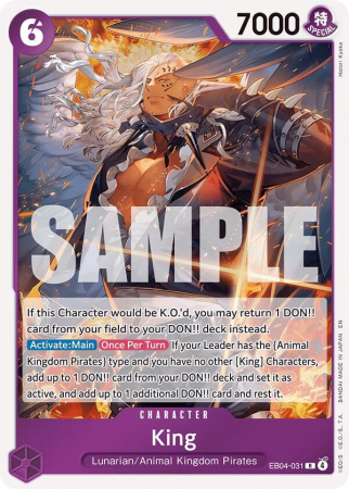 Cartonase - King (EB04-031) (V.1) - NM | One Piece The Azure Sea's Seven