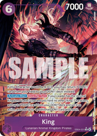 Cartonase - King (EB04-031) (V.2) - NM | One Piece The Azure Sea's Seven