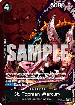Cartonase - St. Topman Warcury (OP13-089) (V.2) - NM | One Piece TCG: Carrying on his Will