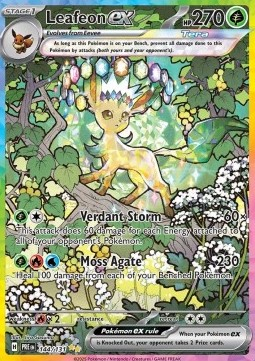 RAW Cards - Leafeon ex (PRE144) - NM | Pokemon Prismatic Evolutions