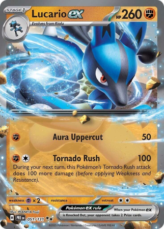 Cartonase - Lucario ex (PRE051) - NM | Pokemon Prismatic Evolutions