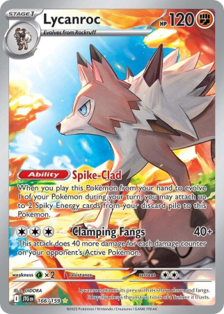 RAW Cards - Lycanroc (JTG166) - NM | Pokemon Journey Together