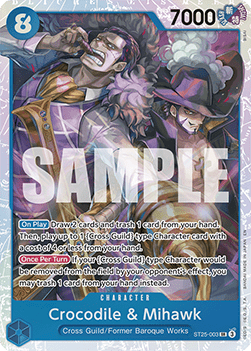 Cartonase - Crocodile & Mihawk (ST25-003) - NM | One Piece TCG: Starter Deck Blue Buggy