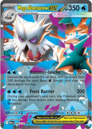 RAW Cards - Mega Abomasnow ex (MEG036) - NM | Pokemon Mega Evolutions