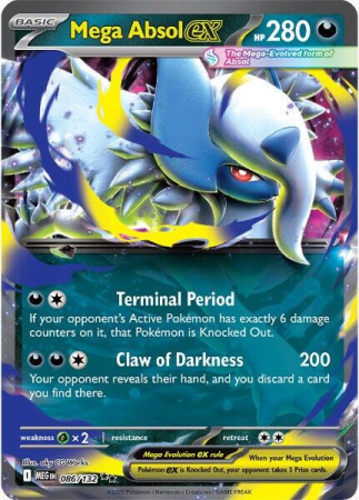 RAW Cards - Mega Absol ex (MEG086) - NM | Pokemon Mega Evolutions