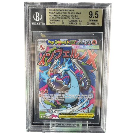 GRADED Cards - Mega Charizard X ex (MEP023) - Graded BGS 9.5 [GEM MINT] | Pokemon MEG Black Star Promos