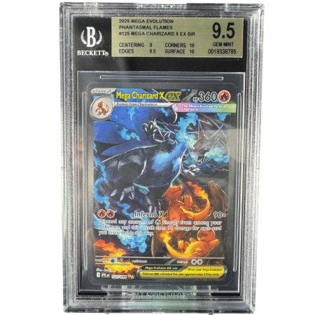 Pokemon MEGA: Phantasmal Flames - Mega Charizard X ex (PFL125) - Graded BGS 9.5 [GEM MINT] | Pokemon Phantasmal Flames