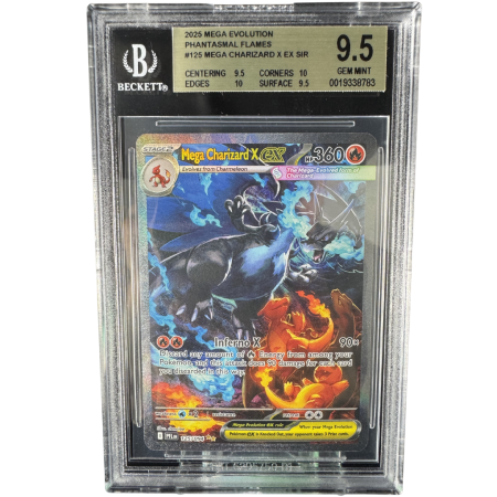 Pokemon MEGA: Phantasmal Flames - Mega Charizard X ex (PFL125) - Graded BGS 9.5 [GEM MINT] | Pokemon Phantasmal Flames