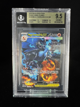 Mega Charizard X ex (PFL125) - Graded BGS 9.5 [GEM MINT] | Pokemon Phantasmal Flames [2]