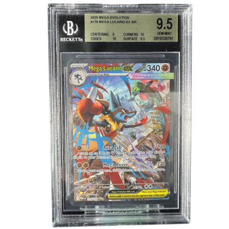 GRADED Cards - Mega Lucario ex (MEG179) - Graded BGS 9.5 [GEM MINT] | Pokemon Mega Evolution