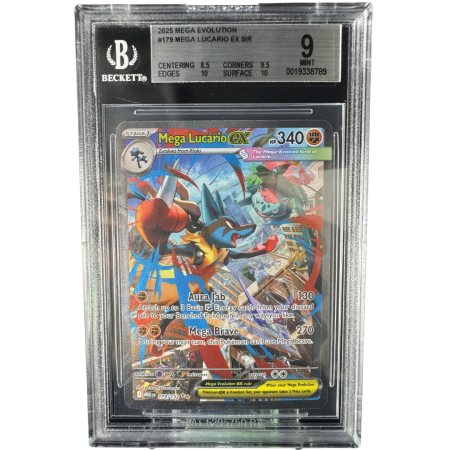 GRADED Cards - Mega Lucario ex (MEG179) - Graded BGS 9 [MINT] | Pokemon Mega Evolution