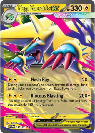 RAW Cards - Mega Manectric ex (MEG050) - NM | Pokemon Mega Evolutions