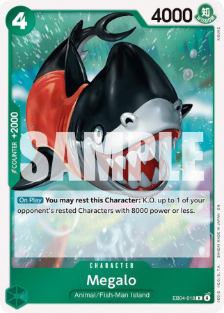 RAW Cards - Megalo (EB04-018) (V.1) - NM | One Piece The Azure Sea's Seven
