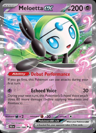 RAW Cards - Meloetta ex (BLK044) - NM | Pokemon Black Bolt