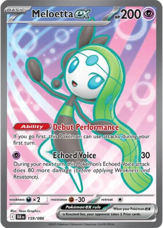 RAW Cards - Meloetta ex (BLK159) - NM | Pokemon Black Bolt