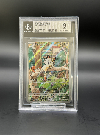 BGS Cards - Meowth (PFL106) - Graded BGS 9 [MINT] | Pokemon Phantasmal Flames