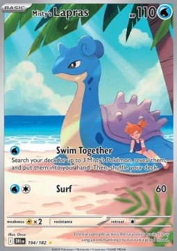 RAW Cards - Misty's Lapras (DRI194) - NM | Pokemon Destined Rivals