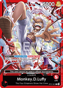 RAW Cards - Monkey.D.Luffy (ST21-001) (V.1) - NM | One Piece TCG: Promos