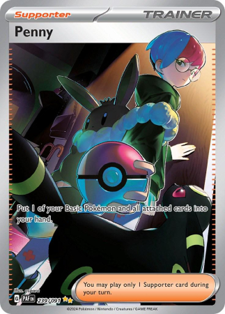 RAW Cards - Penny (PAF 239) - NM | Pokemon Paldean Fates