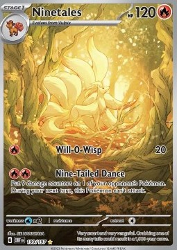RAW Cards - Ninetales (OBF199) - NM | Pokemon Obsidian Flames