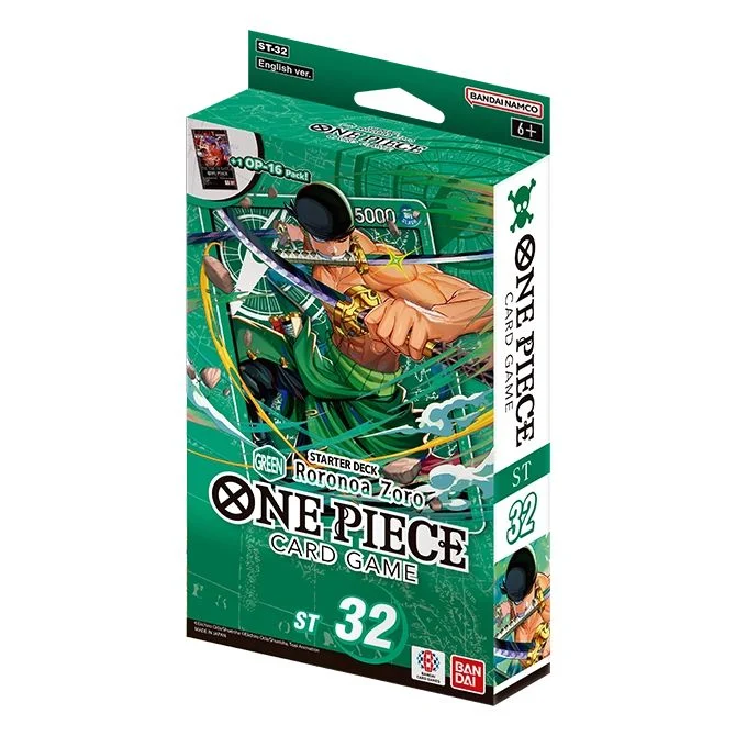 Sealed Products - One Piece Starter Deck Display ST-32 [Green Roronoa Zoro]
