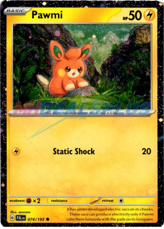 RAW Cards - Pawmi (PAL074) [Cosmo Holo] - NM | Pokemon Paldean Evolved