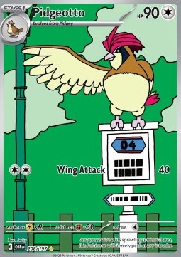 RAW Cards - Pidgeotto (OBF208) - NM | Pokemon Obsidian Flames